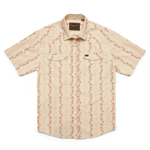 Howler Brothers H Bar B Short Sleeve Snapshirt for Men Hibiscus Ribbons