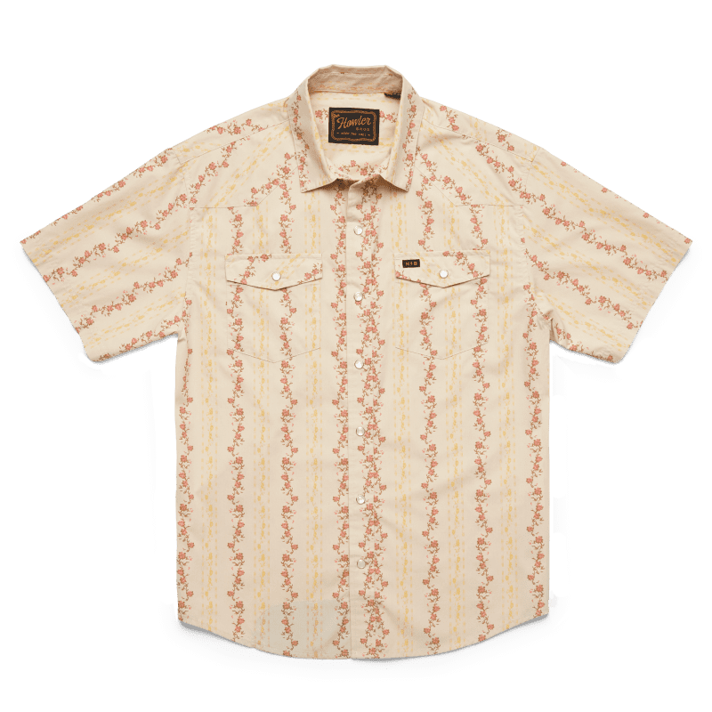 Howler Brothers H Bar B Short Sleeve Snapshirt for Men Hibiscus Ribbons