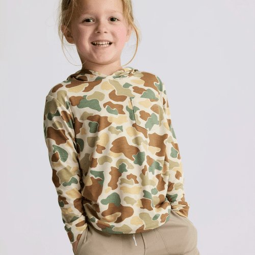 Free Fly Apparel Bamboo Shade Hoodie for Toddlers Vintage Camo