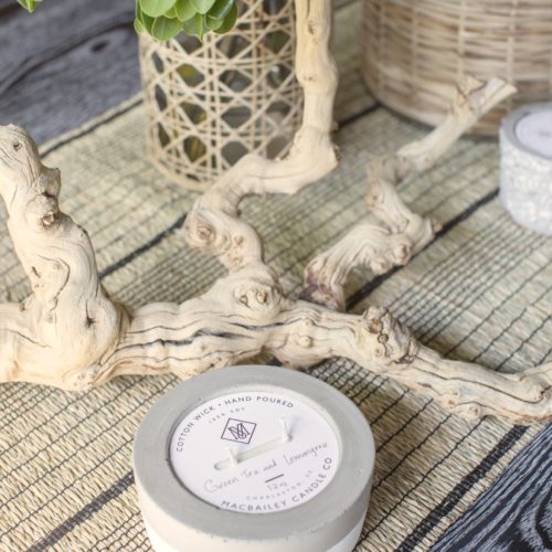 Macbailey Candle Co 12 oz Concrete Candle - Natural Spring in the South