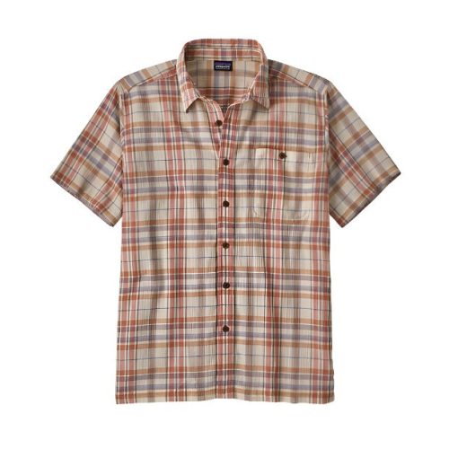 Patagonia A/C Shirt for Men (Past Season) Paint Plaid: Quartz Coral