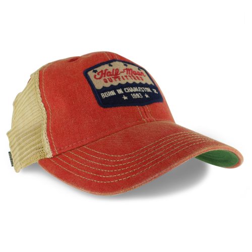 Half-Moon Outfitters Badge Trucker Hat for Kids Red #color_scarlet