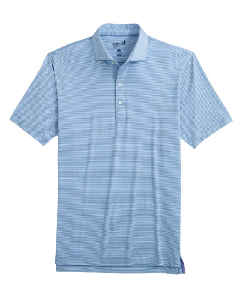 Johnnie-O Lyndon Striped Polo Shirt for Men Galaxy