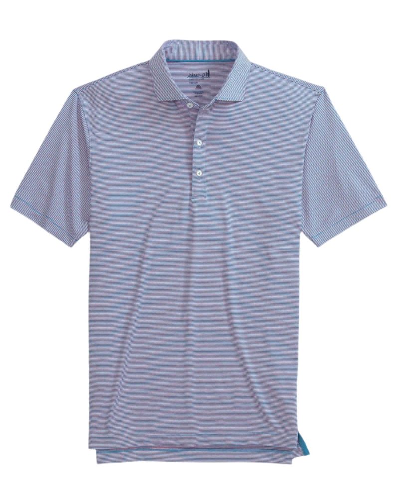 Johnnie-O Lyndon Striped Polo for Men Victory