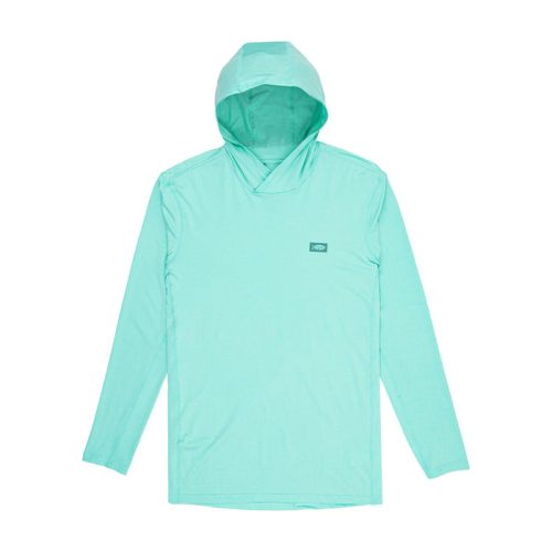 AFTCO Air O Mesh Hooded Fishing Shirt for Men Ocean Wave Heather