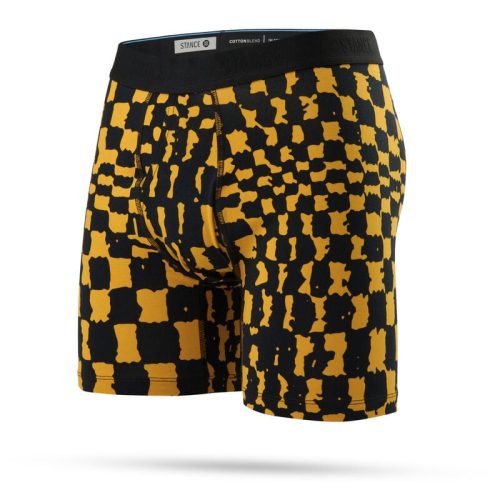 Stance Warp Check Cotton Boxer Brief for Men Gold