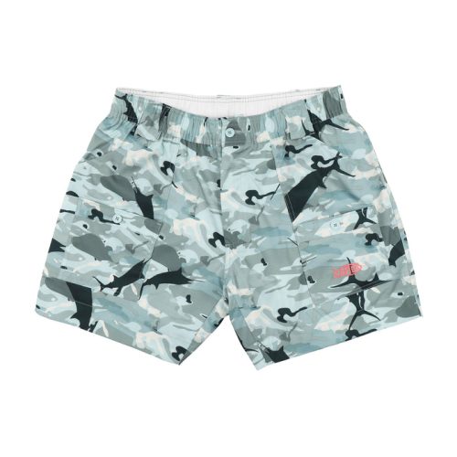 AFTCO 6" Camo Original Fishing Short for Men Grey Camo #color_grey-camo