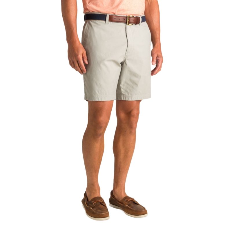 Duck Head 8" Harbor Performance Short for Men Limestone Gray #color_limestone-gray