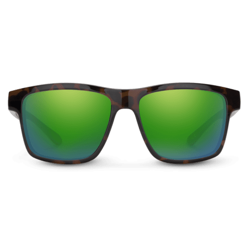 Suncloud Optics A-Team Sunglasses Matte Tortoise + Polarized Green Mirror Lens