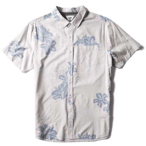 Vissla Byebiscus Eco Short Sleeve Shirt for Men Bone