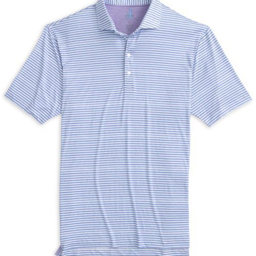 Johnnie-O Warwick Striped Featherweight Performance Polo for Men Tulip