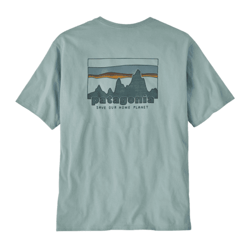 Patagonia 73 Skyline Organic T-Shirt for Men Thermal Blue