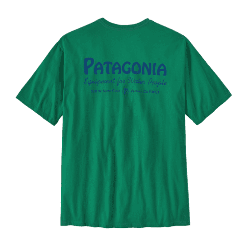 Patagonia Water People Organic Pocket T-Shirt for Men Water People Banner: Gather Green