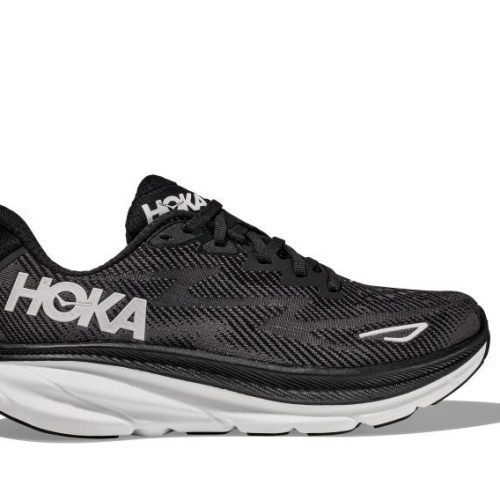 Hoka Clifton 9 Wide Shoes for Women Black/White